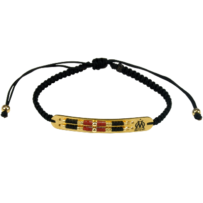 Bracelet identité OM perle MIYUKI, Gold noir