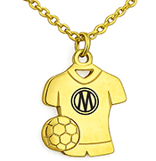 Collier acier doré maillot OM