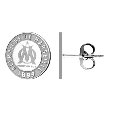 Boucles d'oreille OM logo rond