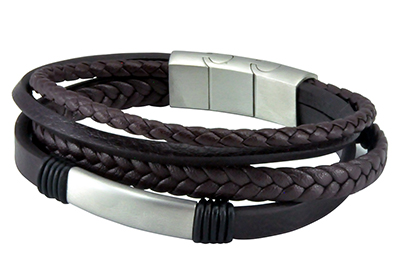 Bracelet  4 motifs cuir