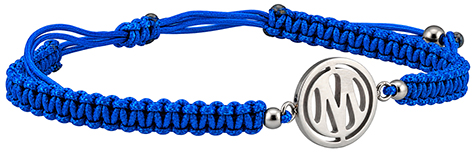 Bracelet fantaisie OM logo ajouré argenté