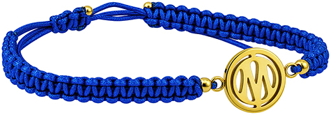 Bracelet fantaisie OM logo ajouré doré