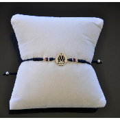 Bracelet OM perle MIYUKI plaque ovale silver