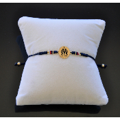Bracelet OM perle MIYUKI plaque ovale gold
