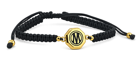 Bracelet fantaisie OM hexa doré