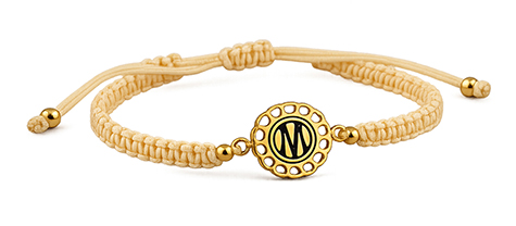 Bracelet fantaisie OM cœurs dorés