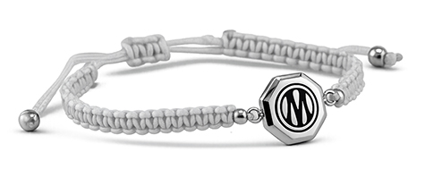 Bracelet fantaisie OM hexa argenté