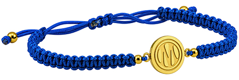 Bracelet fantaisie OM logo plein doré