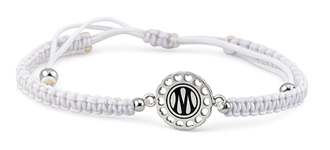 Bracelet fantaisie OM cœurs argentés